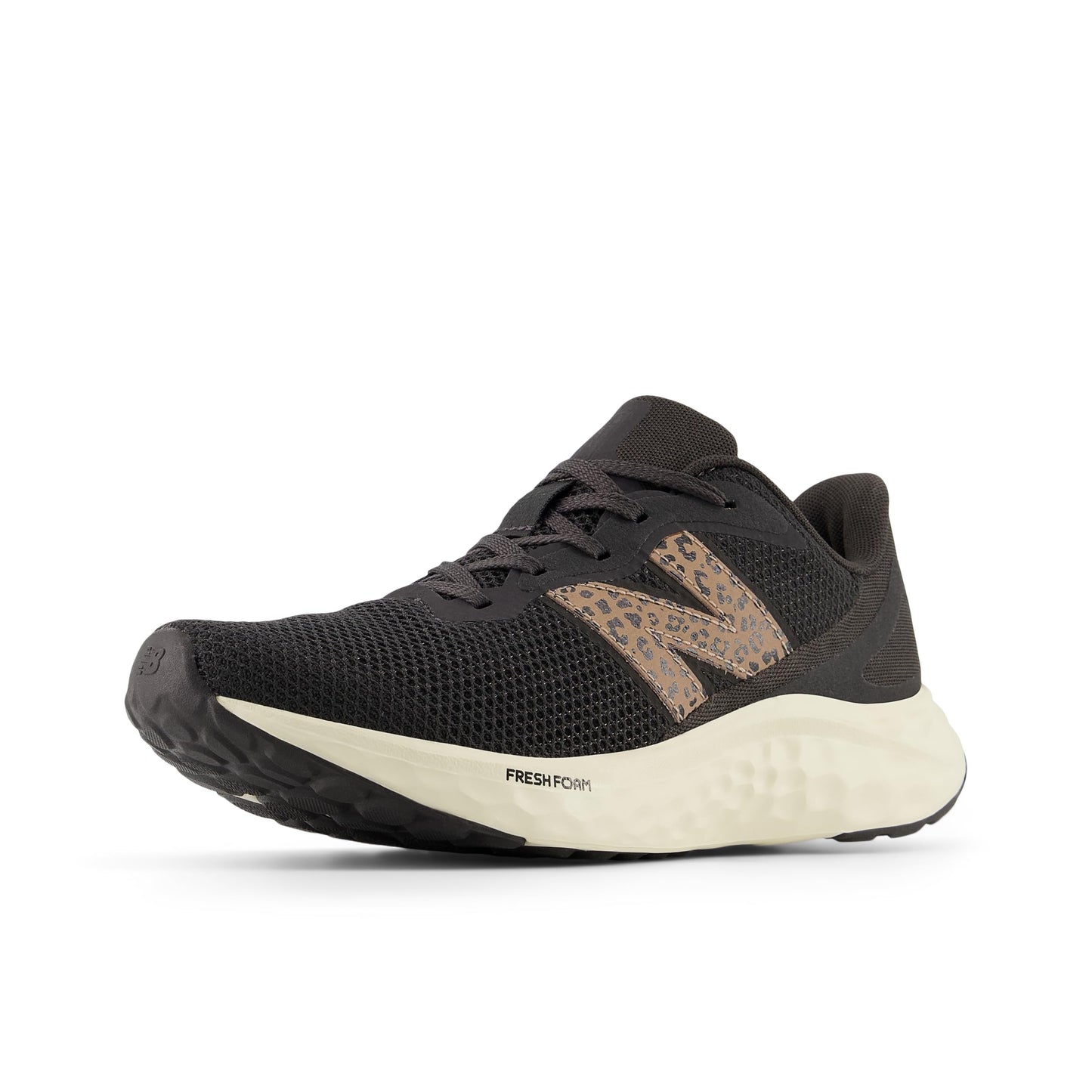 New Balance Women's Fresh Foam Arishi V4 Running Shoe, Black Cement/Flat Taupe/Angora, 9 W