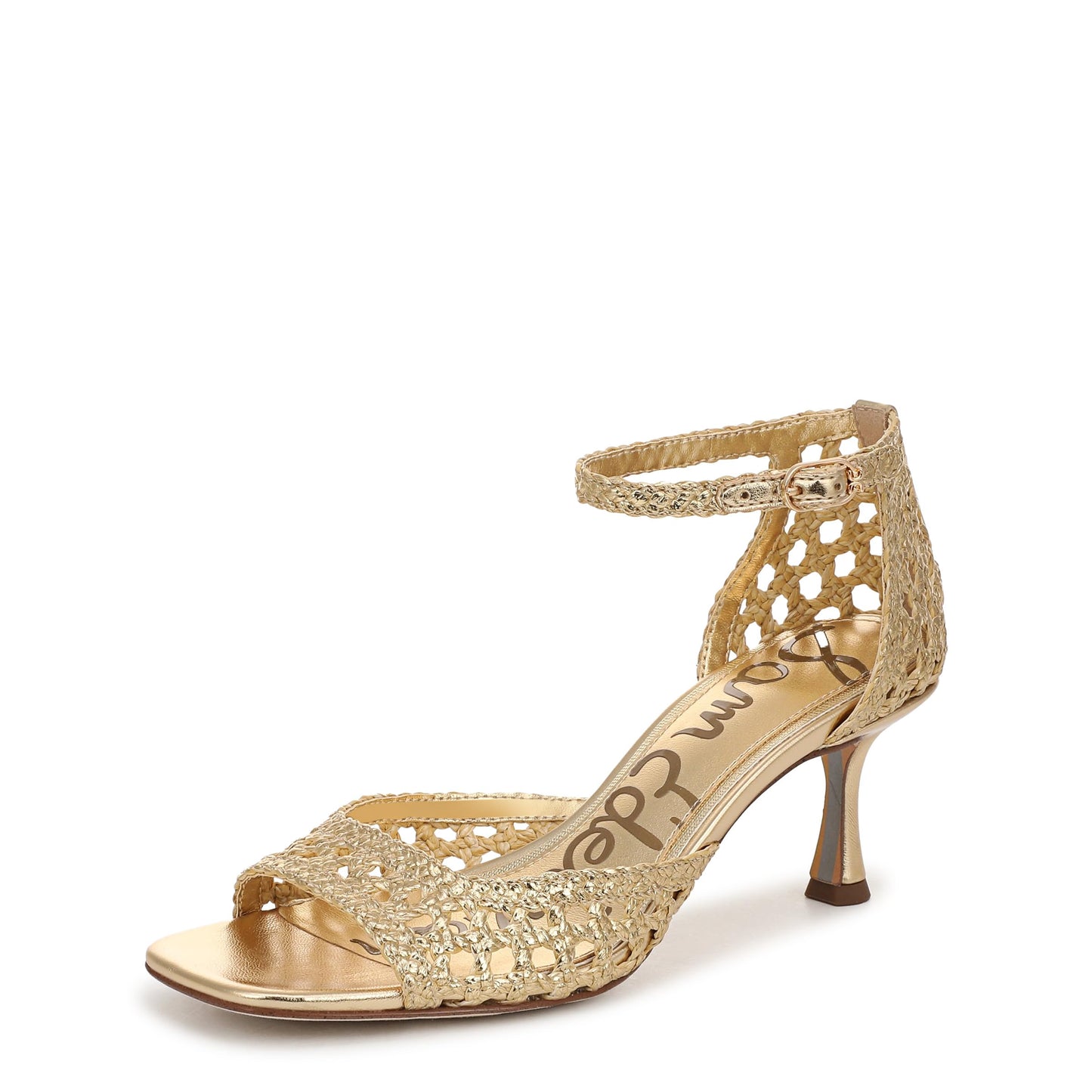 Sam Edelman Women's Peyton Heeled Sandal, Amber Gold, 9 Medium