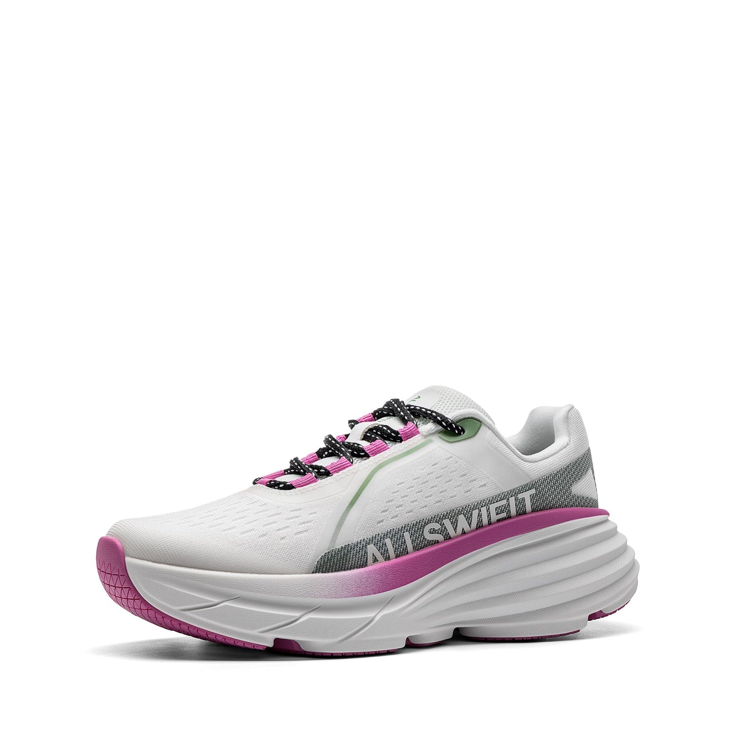 ALLSWIFIT Women's Cushioning Walking Shoes Lightweight Non-Slip Breathable Comfortable Workout Tennis Running Jogging Gym Athletic ActiveAiry Fashion Sneakers,Size 9,White/Pink,AWUMRS2513
