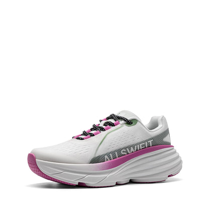 ALLSWIFIT Women's Cushioning Walking Shoes Lightweight Non-Slip Breathable Comfortable Workout Tennis Running Jogging Gym Athletic ActiveAiry Fashion Sneakers,Size 9,White/Pink,AWUMRS2513