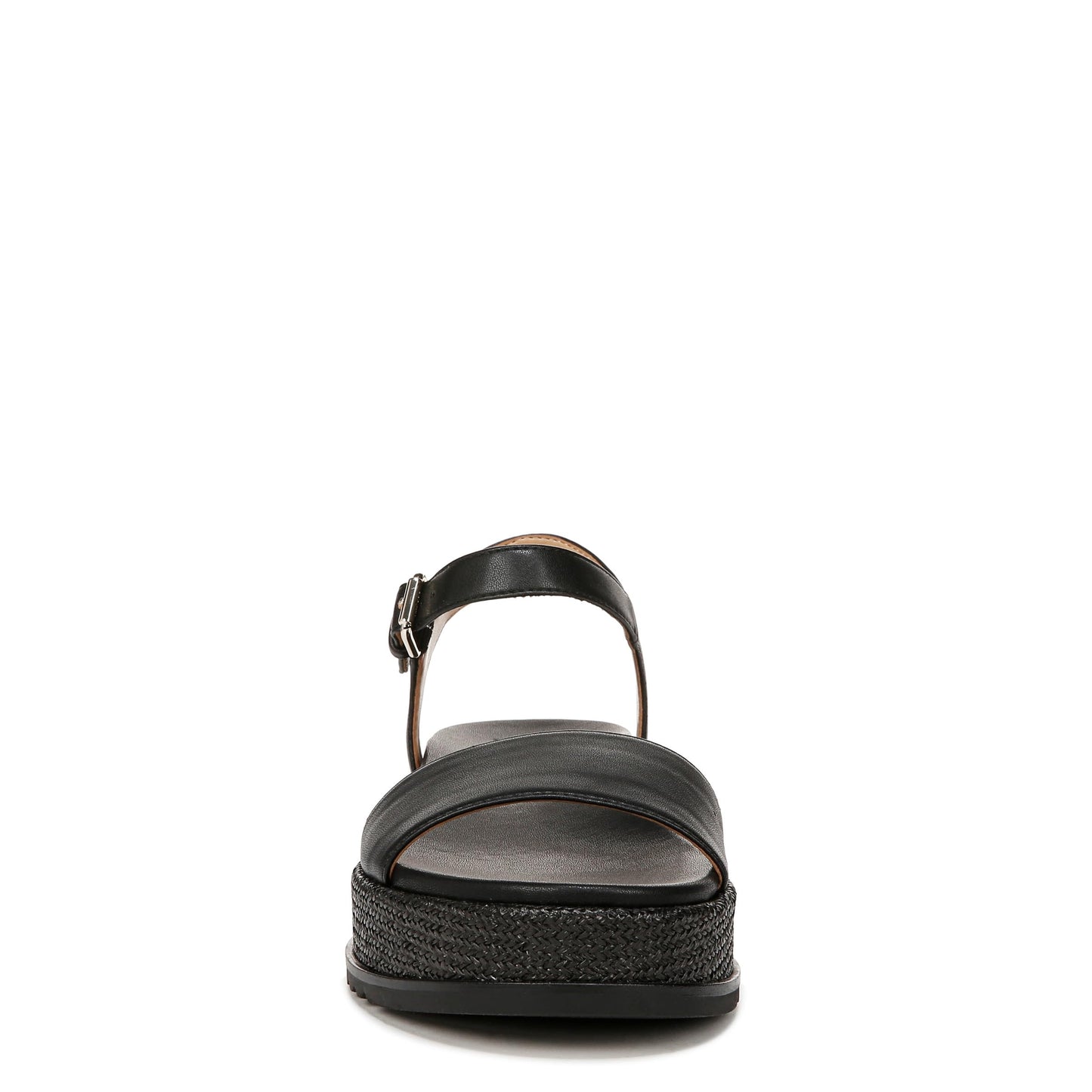Naturalizer Womens Zane Ankle Strap Platform Casual Sandal Black Smooth 6 M