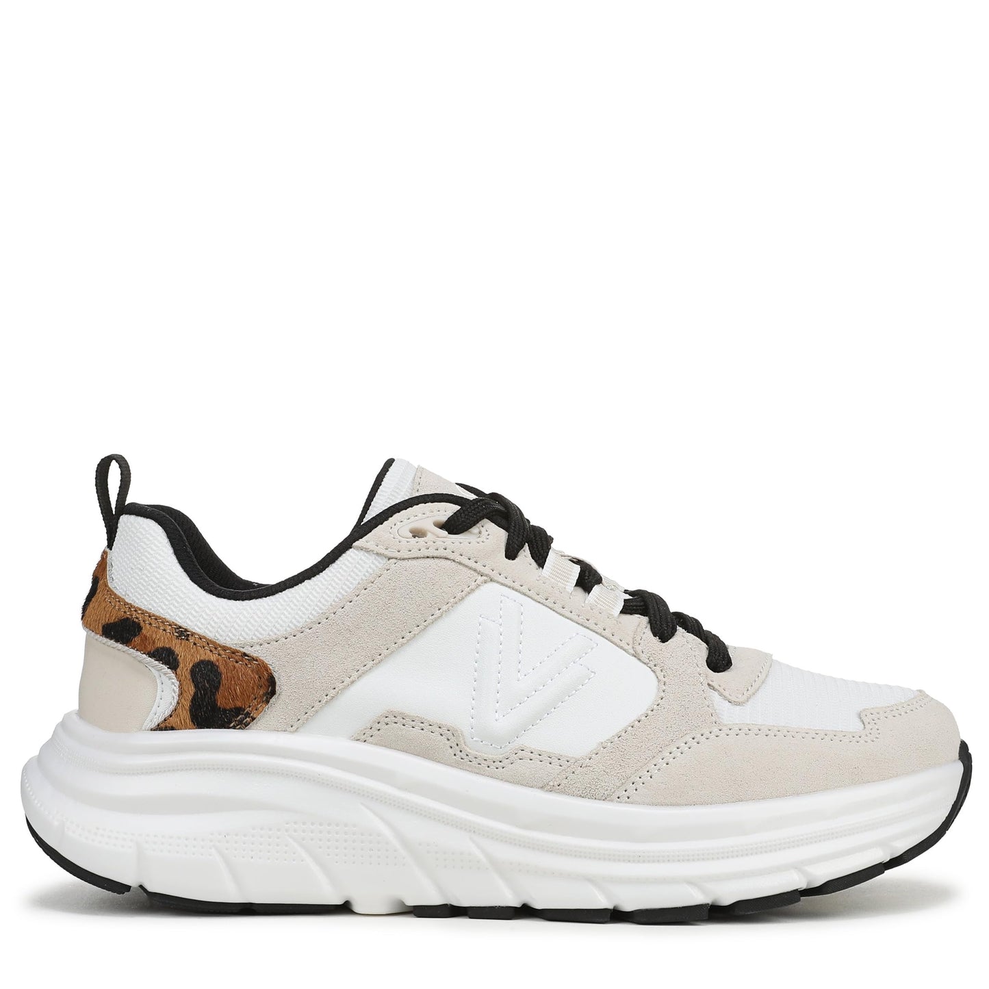 Vionic Women's Walk Max Skyline Sneaker White/Leopard Mesh and Suede 11 M