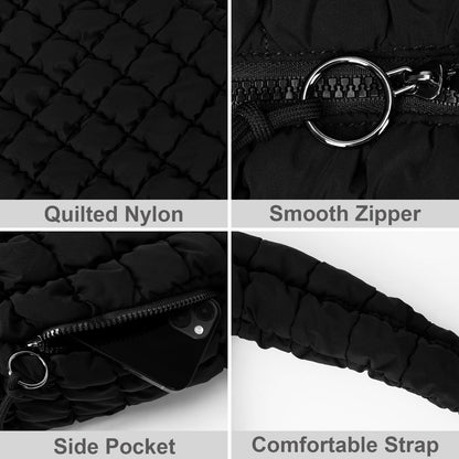 Juoxeepy Quilted Tote Bag Large Quilted Carryall Puffer Shoulder Bag Lightweight Puffy Padding Hobo Bags Puffy Bags