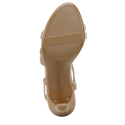 Naturalizer Women's Brenta Heeled Sandal Crème Brulee Beige 8 M