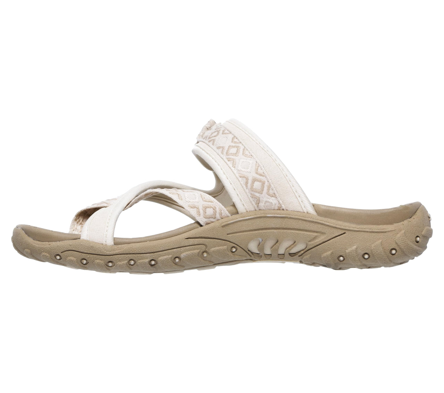 Skechers Women's REGGAE - Trailway Flip-Flop Sandals, Natural, 5