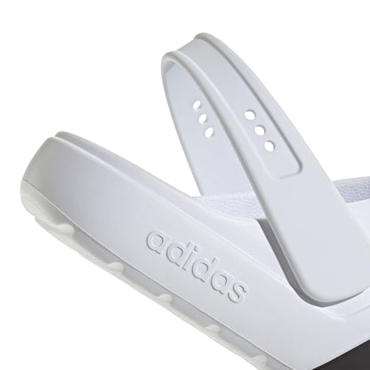 adidas Unisex-Adult Adilette Clog, White/Black/White, 13