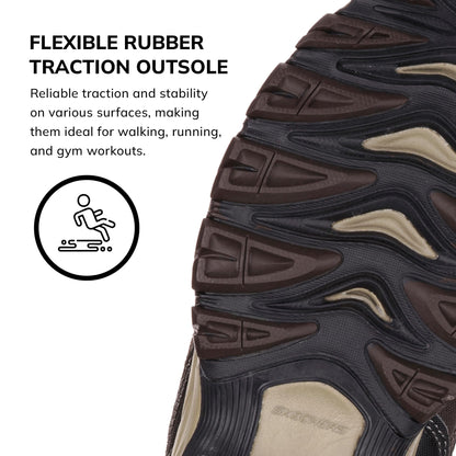 Skechers Men's Afterburn M. Fit Fashion Sneakers – Leather Upper, Memory Foam Insole, Rubber Outsole, Brown/Taupe, 13 X-Wide