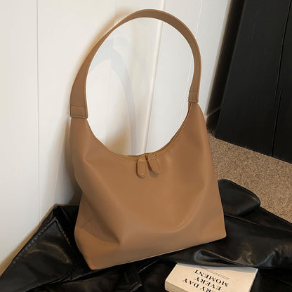 JueiXeoy Shoulder Purses for Women Small Slouchy Hobo Bag Cute Tote Handbags Trendy Faux Leather Crescent Bags Clutch Purses Brown