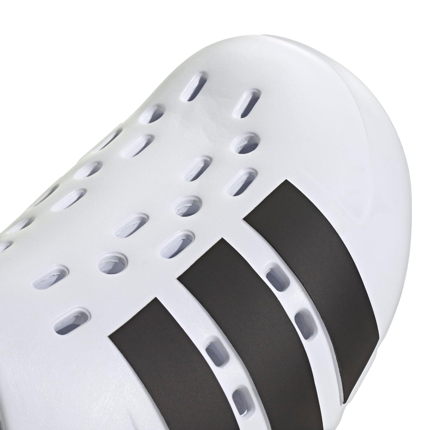 adidas Unisex-Adult Adilette Clog, White/Black/White, 13