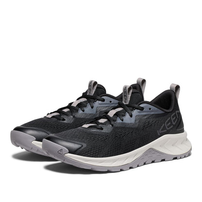 KEEN Men's Versacore Speed Breathable Vented Comfortable Hiking Shoes, Black/Steel Grey, 15