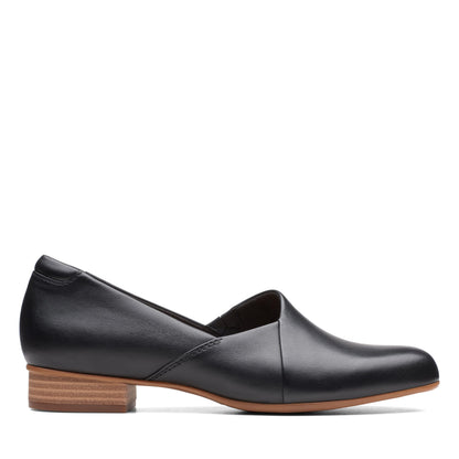 Clarks Women's Juliet Palm Loafer, Black Leather, 5 M US