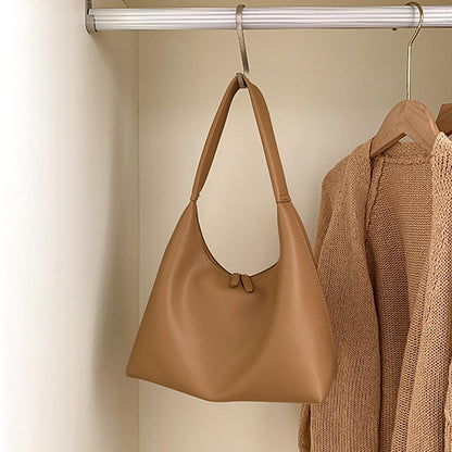 JueiXeoy Shoulder Purses for Women Small Slouchy Hobo Bag Cute Tote Handbags Trendy Faux Leather Crescent Bags Clutch Purses Brown