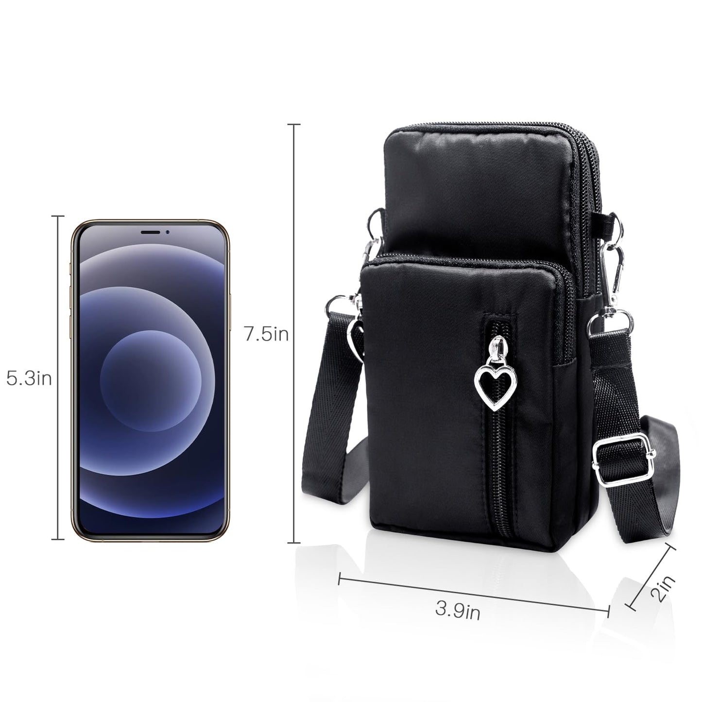 BIAOTIE Lightweight Small Crossbody bags Cell Phone Purses Travel Pouch Shoulder Bag for Women (D-01)
