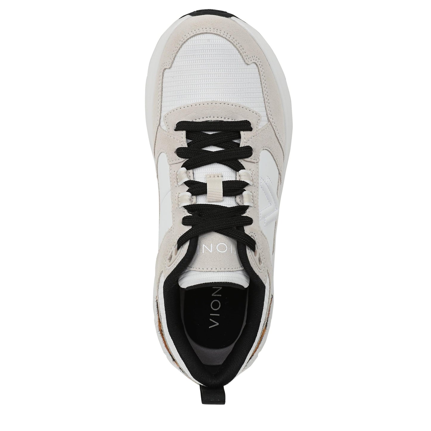 Vionic Women's Walk Max Skyline Sneaker White/Leopard Mesh and Suede 11 M
