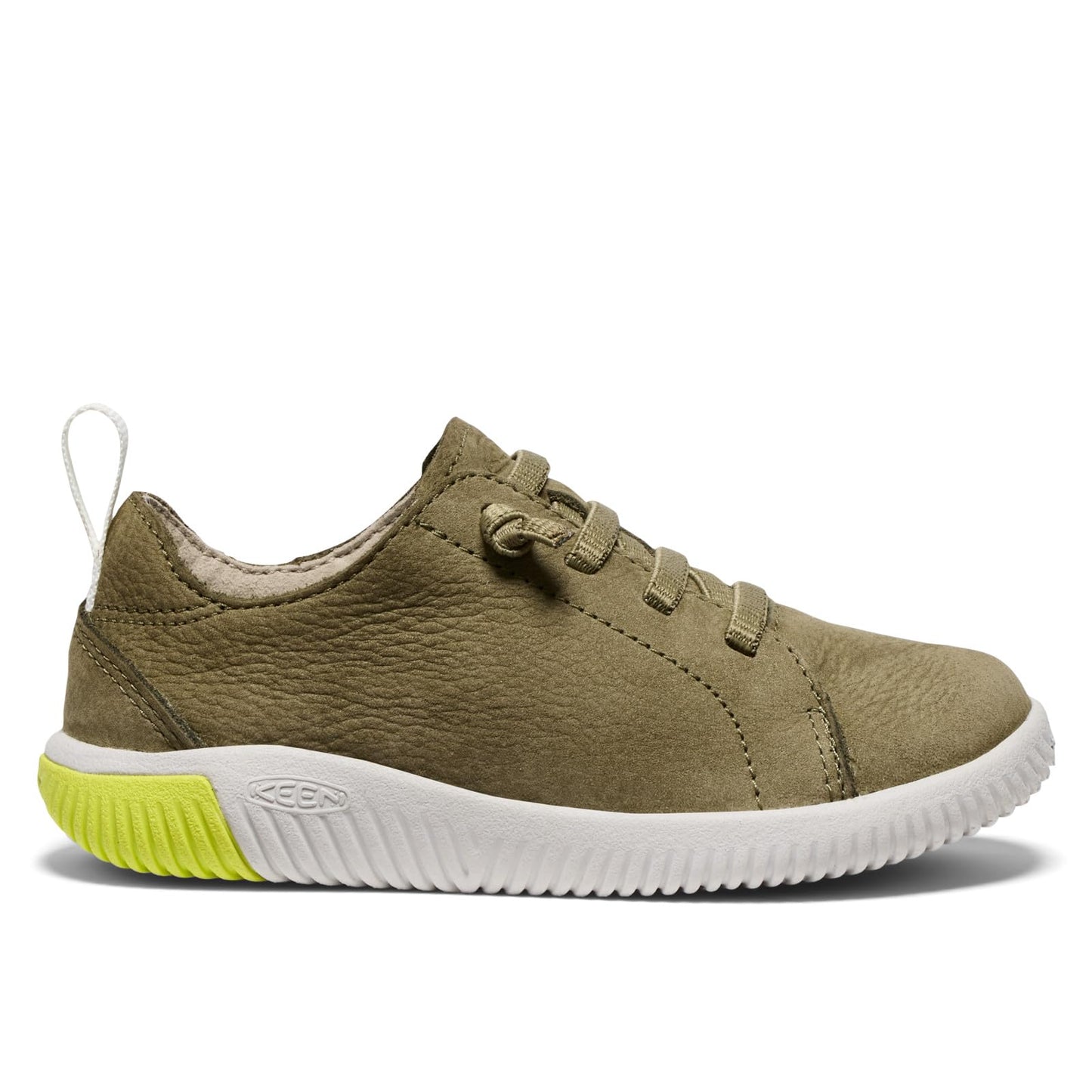 KEEN Unisex-Child KNX Lace Up Lightweight Barefoot Feel Sneakers, Martini Olive/Evening Primrose, 9