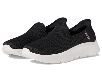Skechers Women's Hands Free Slip-Ins Go Walk Flex-Relish Sneaker, Black/White, 8