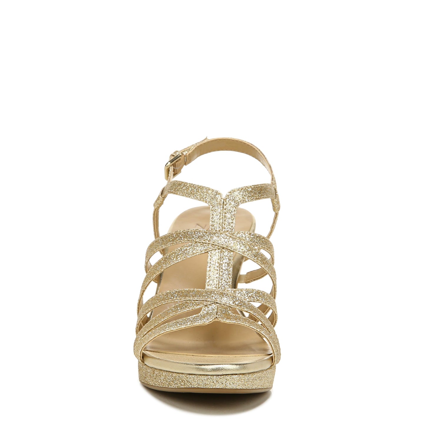 Naturalizer Women's Baylor Heeled Sandal Gold Glitter 8 M