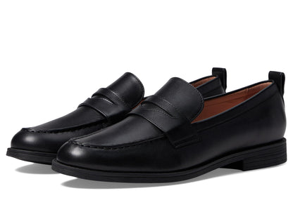 Cole Haan Women's Stassi Penny Loafer, Black Leather, 8.5-C US