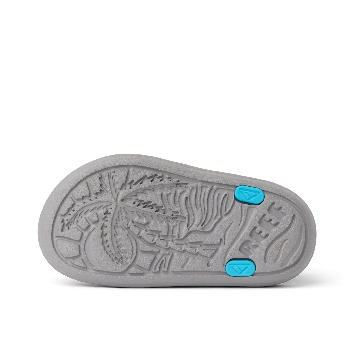 REEF Boys Sandals, Toddler/Little Kid Totally Beachin, Grey/Blue, 9