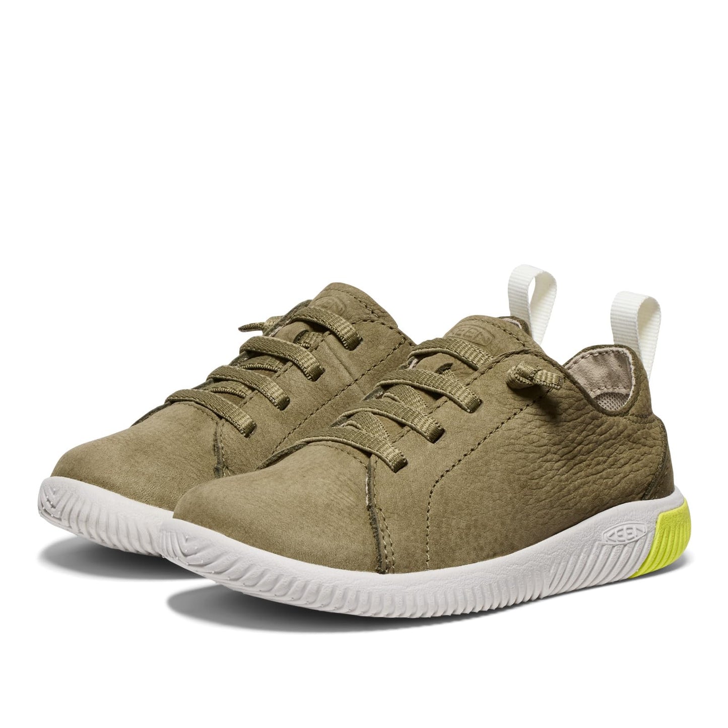 KEEN Unisex-Child KNX Lace Up Lightweight Barefoot Feel Sneakers, Martini Olive/Evening Primrose, 9