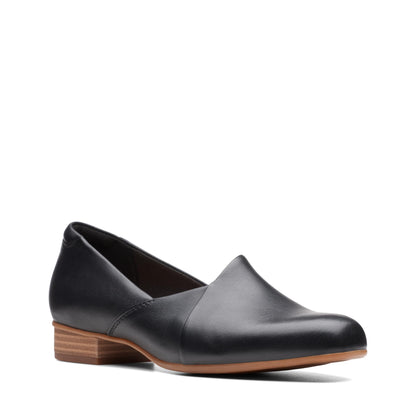 Clarks Women's Juliet Palm Loafer, Black Leather, 5 M US