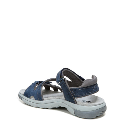 Dr. Scholl's Shoes Women's Adelle Sporty Adjustable Footbed Sandal,Elegant Navy Suede,9