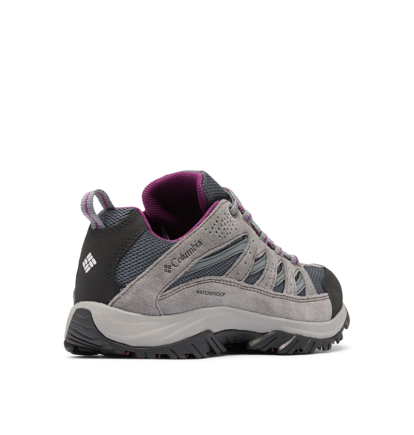 Columbia Womens Crestwood Waterproof, Graphite/Wild Iris, 8.5