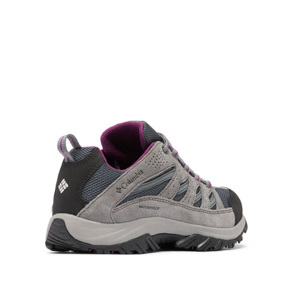 Columbia Womens Crestwood Waterproof, Graphite/Wild Iris, 8.5