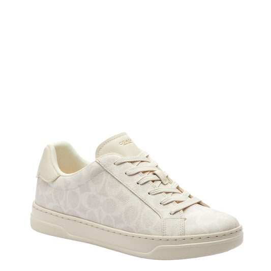 High Line Signature Coated Canvas Sneaker Off-White