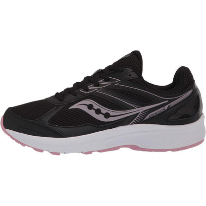 Saucony Women's Cohesion 14 Running Shoe, Black/Pink, 6 Wide