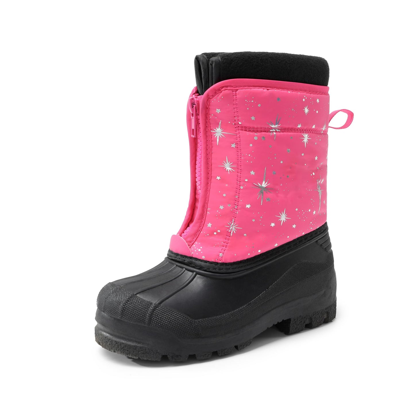 DREAM PAIRS Unisex Snow Waterproof Winter Boots,Fuchsia/Multi,13 Little Kid