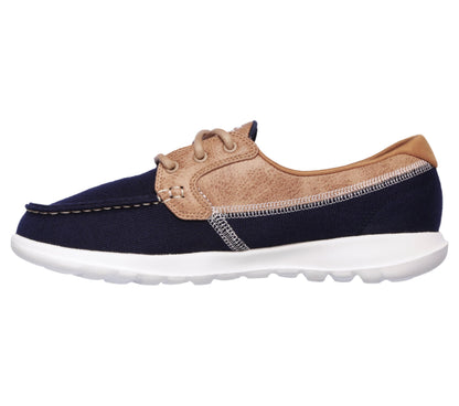 Skechers Performance Women's Go Walk Lite-15430 Wide Boat Shoe,navy,5 W US