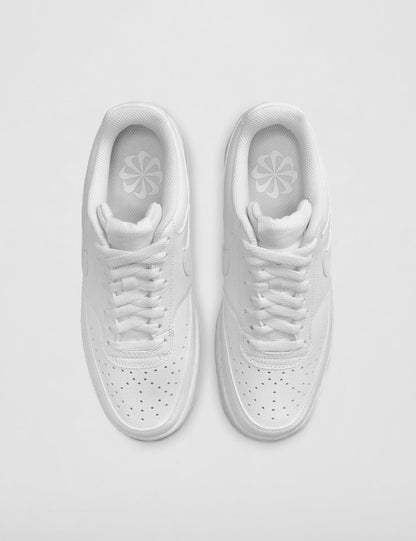 Nike Women's Court Vision Low Next Nature Shoes, White/White-White, 9