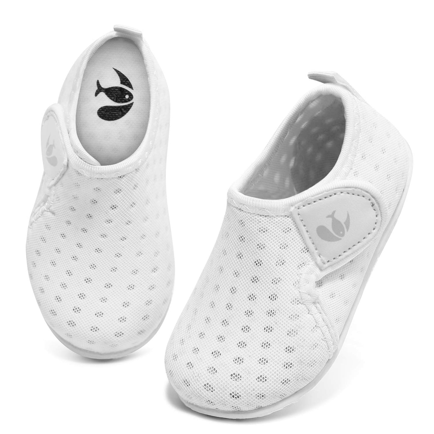 FEETCITY Water Shoes Quick Dry Barefoot Aqua Socks Swim Surf Pool Beach Yoga Shoe for Baby Boys and Girls White 6-12 Months Infant