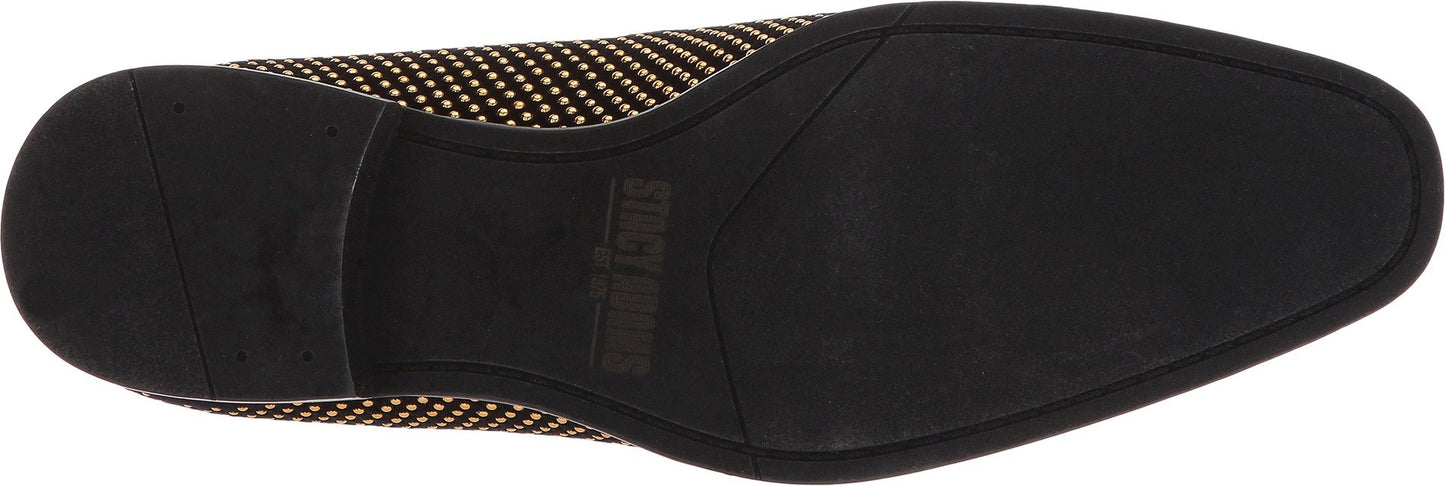 Stacy Adams Swagger Studded Ornament Loafer Black/Gold 9.5