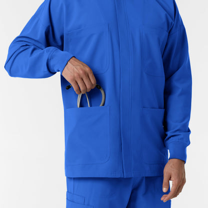 WINK Nurtur Men’s Scrub Shirt Jacket, Royal, 4XL