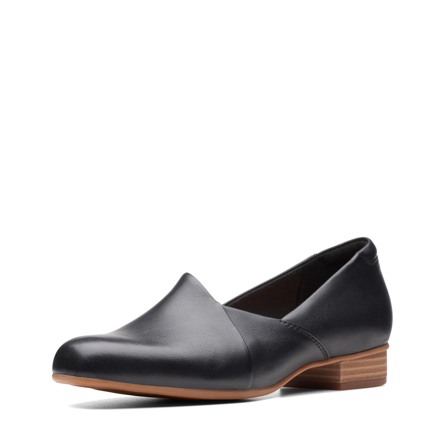 Clarks Women's Juliet Palm Loafer, Black Leather, 5 M US