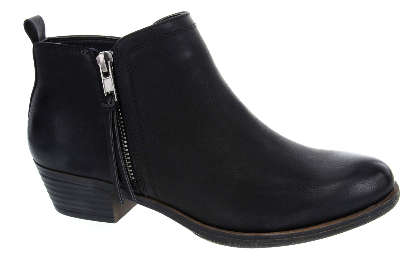 LONDON FOG Women's Tina Ankle Bootie Black 6.5