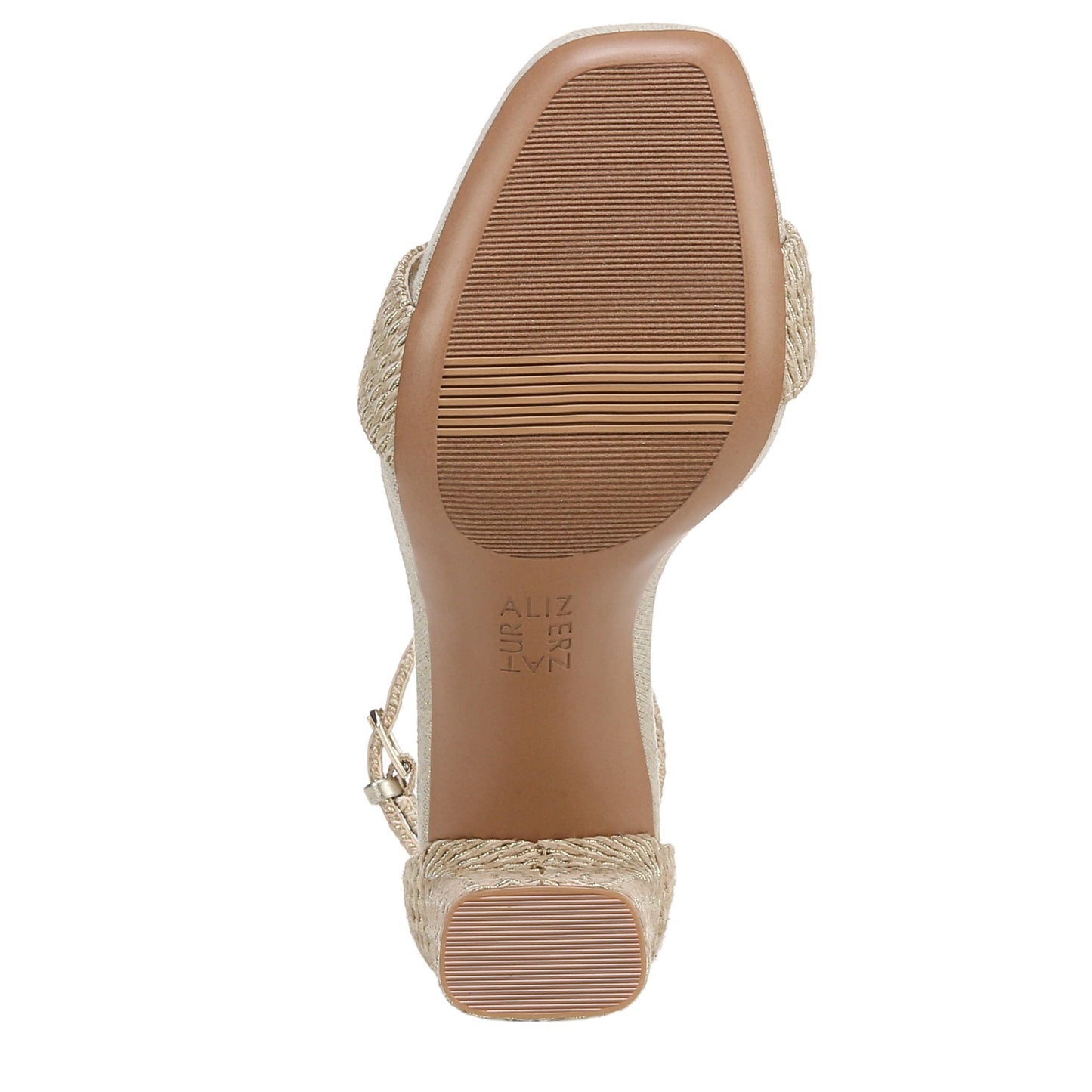 Naturalizer Womens Joy Heeled Sandal Natural/Gold Metallic 7.5 W
