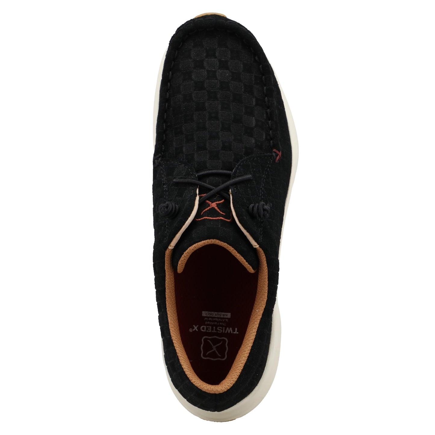Twisted X Women's Feather X Casual Low Top Sneakers, Black, 9.5 M