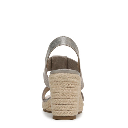 LifeStride Womens Tallulah Espadrille Wedge Sandal Taupe 7.5 M