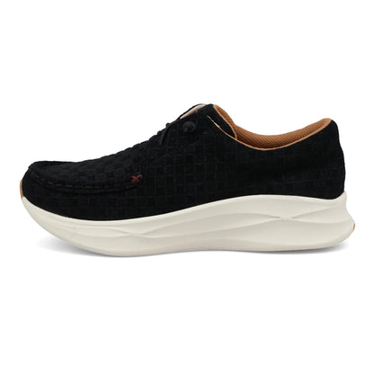 Twisted X Women's Feather X Casual Low Top Sneakers, Black, 9.5 M