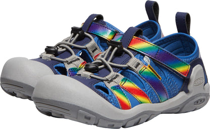 KEEN Kids' Knotch Creek Casual Comfortable Sandals, Bright Cobalt/Rainbow Tie Dye, 5 Big Kid US