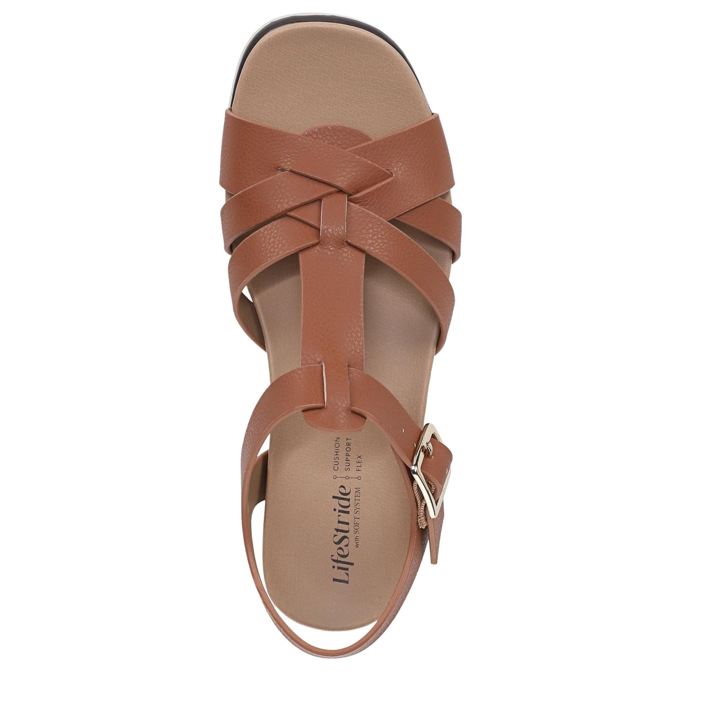 LifeStride Women's Grandiose Wedge Sandal Tan 8 M