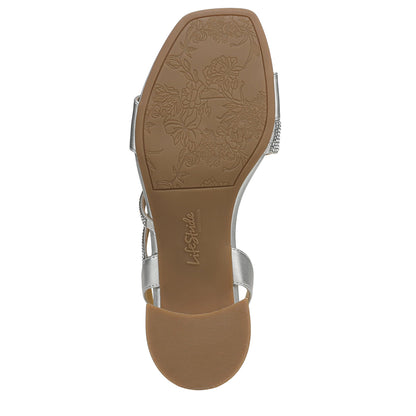 LifeStride Women's Joy Sandal Silver Synthetic 8.5 W