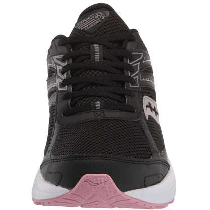 Saucony Women's Cohesion 14 Running Shoe, Black/Pink, 6 Wide