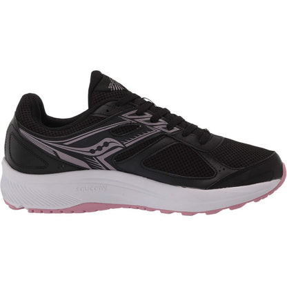 Saucony Women's Cohesion 14 Running Shoe, Black/Pink, 6 Wide