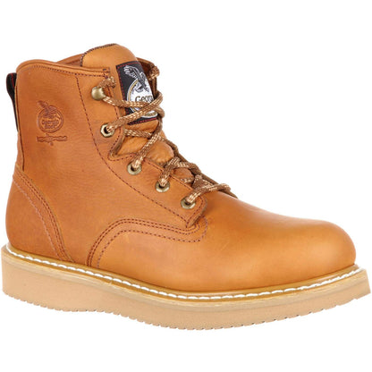 Georgia Boot Wedge Steel Toe Work Boot, Barracuda Gold, Size 10.5(M)