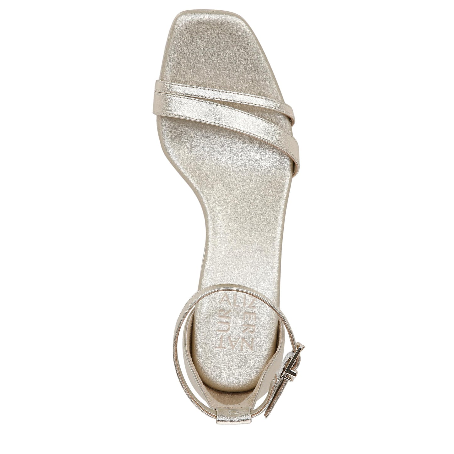 Naturalizer Womens Khloe Heeled Sandal Champagne Metallic 7 M