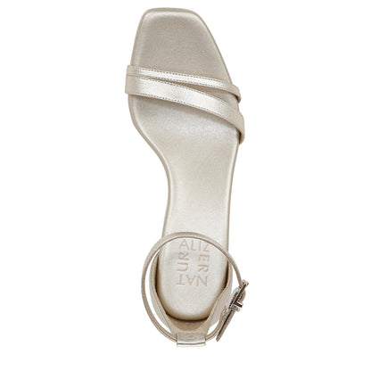 Naturalizer Womens Khloe Heeled Sandal Champagne Metallic 7 M